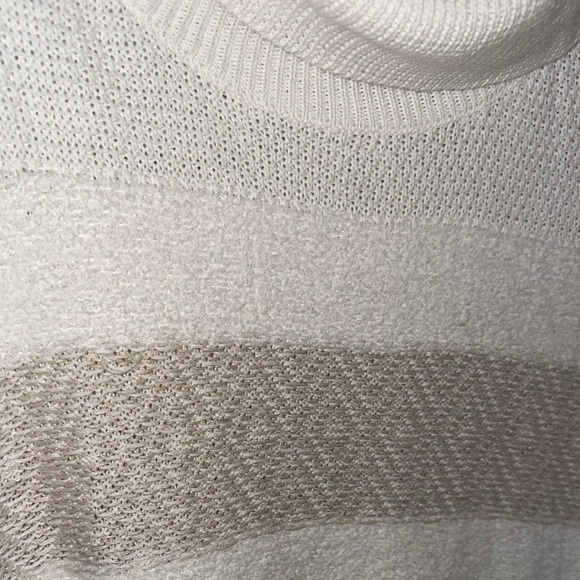 Soft Surroundings Meribel Striped Cowl Neck Poncho Sweater Soft Cozy Oversized - Picture 4 of 11